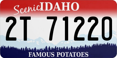ID license plate 2T7122O