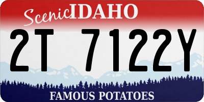 ID license plate 2T7122Y