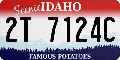 ID license plate 2T7124C