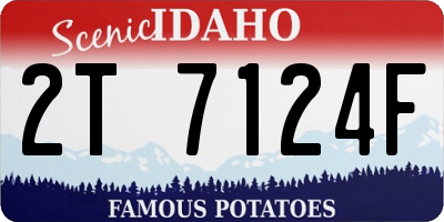 ID license plate 2T7124F