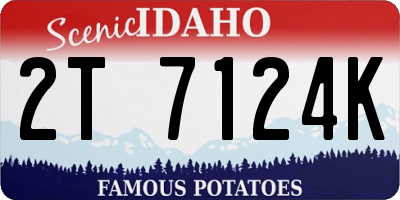 ID license plate 2T7124K