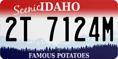 ID license plate 2T7124M