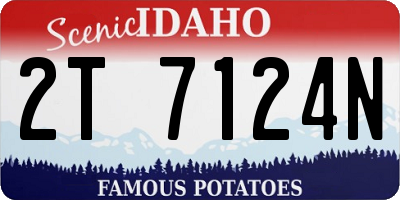 ID license plate 2T7124N