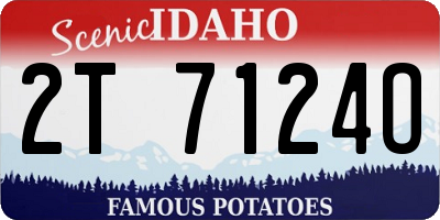 ID license plate 2T7124O