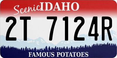 ID license plate 2T7124R