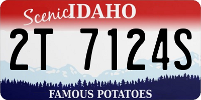 ID license plate 2T7124S