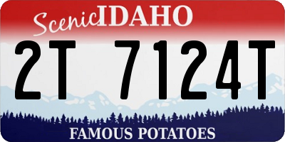 ID license plate 2T7124T