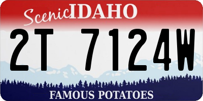 ID license plate 2T7124W