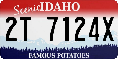 ID license plate 2T7124X