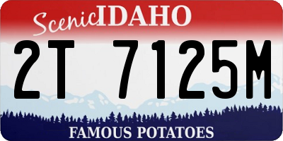 ID license plate 2T7125M