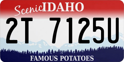 ID license plate 2T7125U