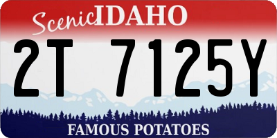 ID license plate 2T7125Y