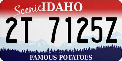 ID license plate 2T7125Z