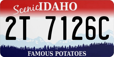 ID license plate 2T7126C