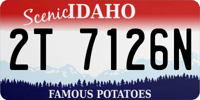 ID license plate 2T7126N