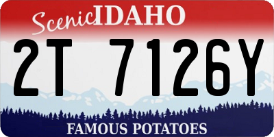 ID license plate 2T7126Y
