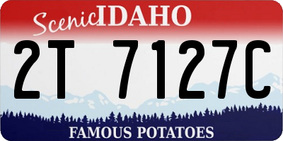 ID license plate 2T7127C