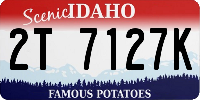 ID license plate 2T7127K