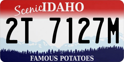 ID license plate 2T7127M