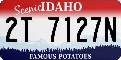 ID license plate 2T7127N