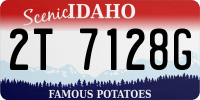 ID license plate 2T7128G
