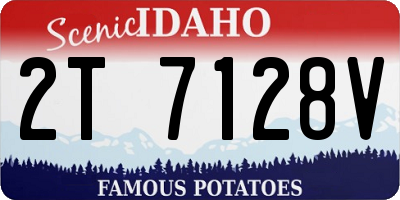 ID license plate 2T7128V