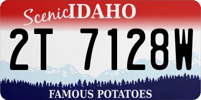 ID license plate 2T7128W
