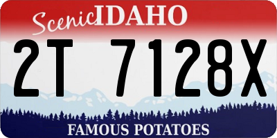 ID license plate 2T7128X