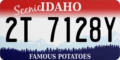 ID license plate 2T7128Y