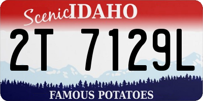 ID license plate 2T7129L