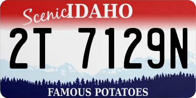 ID license plate 2T7129N