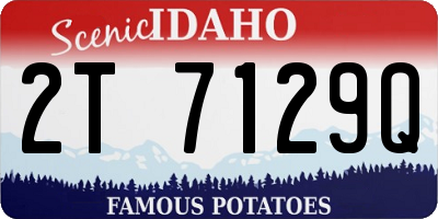 ID license plate 2T7129Q