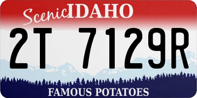 ID license plate 2T7129R