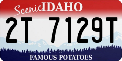 ID license plate 2T7129T