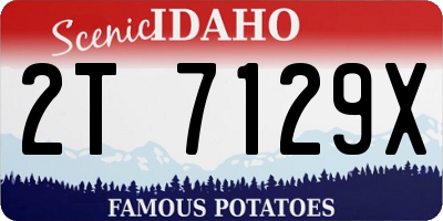 ID license plate 2T7129X