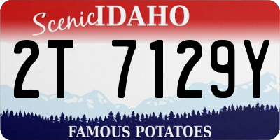 ID license plate 2T7129Y
