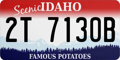 ID license plate 2T7130B
