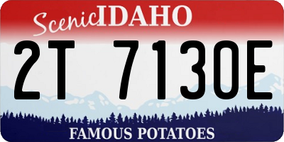 ID license plate 2T7130E