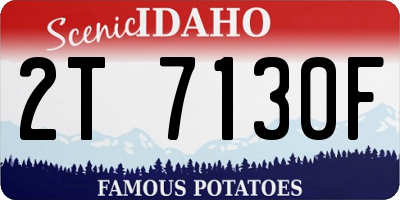ID license plate 2T7130F