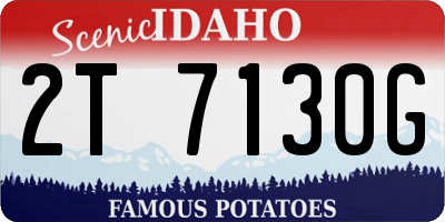 ID license plate 2T7130G