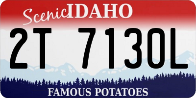 ID license plate 2T7130L
