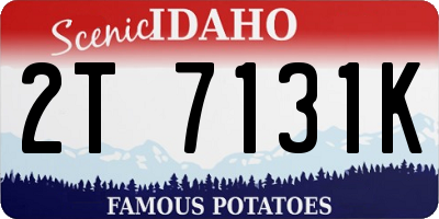 ID license plate 2T7131K