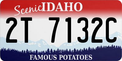ID license plate 2T7132C