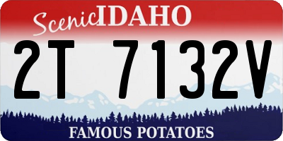 ID license plate 2T7132V