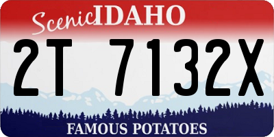 ID license plate 2T7132X