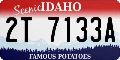 ID license plate 2T7133A