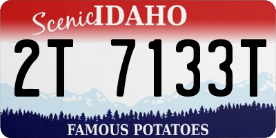 ID license plate 2T7133T
