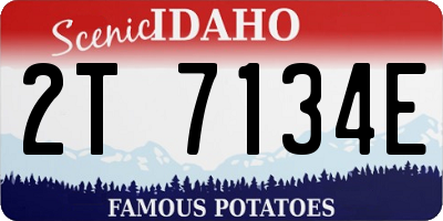 ID license plate 2T7134E