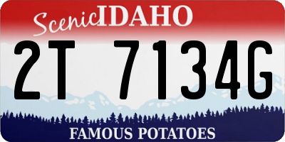 ID license plate 2T7134G