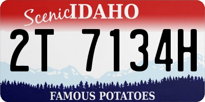 ID license plate 2T7134H